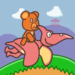 小熊快跑：飞龙骑手 - 6岁儿童的免费恐龙世界游戏